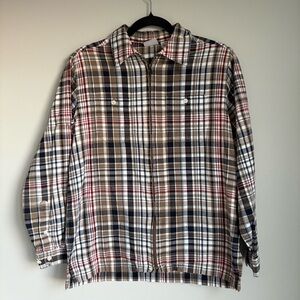 Carolina Colours Plaid Zip Up Jacket Shirt